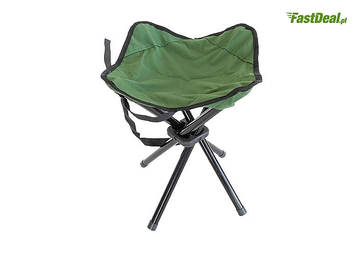Składane krzesełko, niezbędne dla każdego wędkarza oraz przydatne turyście czy na koncerty i spotkania w plenerze