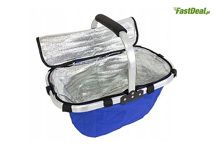 Koszyk biwakowy z termiczna osłoną, niezbędny podczas letnich pikników, plażowania czy biwakowania