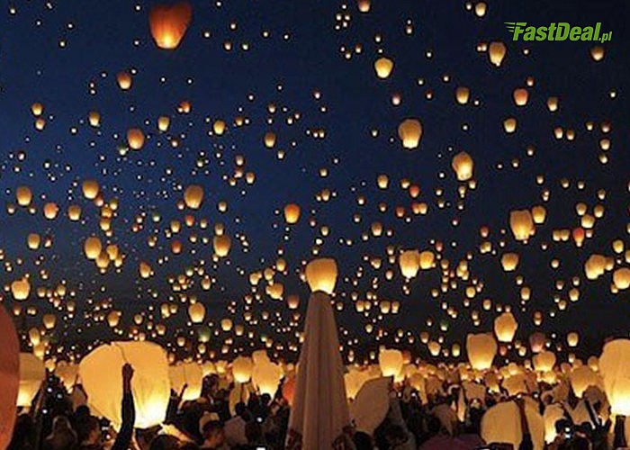 CHIŃSKIE LATAJĄCE LAMPIONY SZCZĘŚCIA. Dzięki nim stworzysz niepowtarzalną atmosferę każdej plenerowej imprezy!