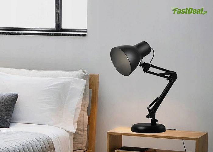Lampka biurkowa kreślarska z żarówką LED ponadczasowy wygląd i zastosowanie