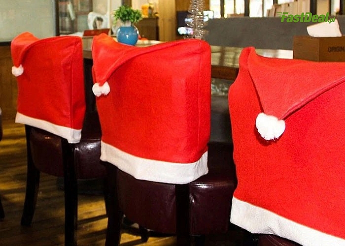 Świąteczna dekoracja tylna osłona na krzesło, świetnie sprawdzi się do domu i restauracji zapewniając magiczną atmosferę
