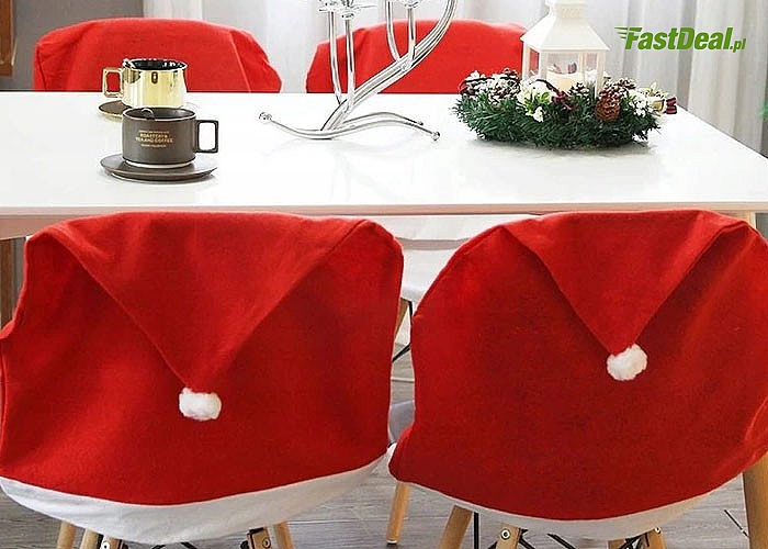 Świąteczna dekoracja tylna osłona na krzesło, świetnie sprawdzi się do domu i restauracji zapewniając magiczną atmosferę
