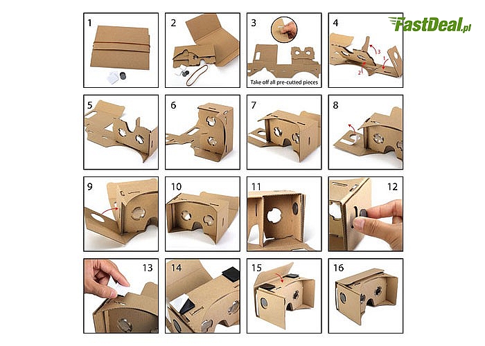 OKULARY GOOGLE CARDBOARD 3D VR – wirtualny świat 3D na wyciągnięcie ręki!