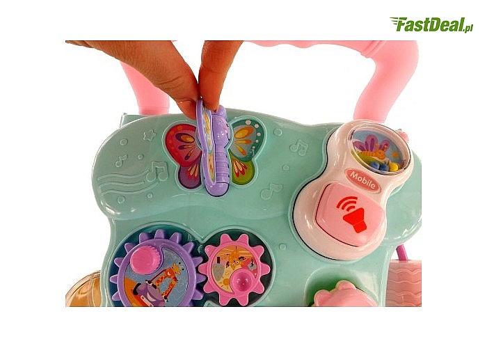 Kreatywna zabawka dla maluszków! Jeździk – pchacz z dodatkowymi elementami!