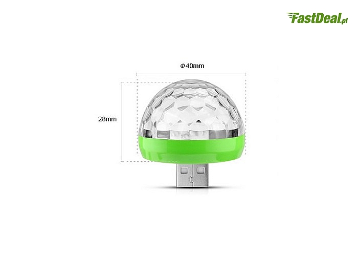 ŻARÓWKA LED DISCO NA USB/miniUSB! Niezwykłe efekty świetlne! Doskonała na imprezę! W zestawie adapter!