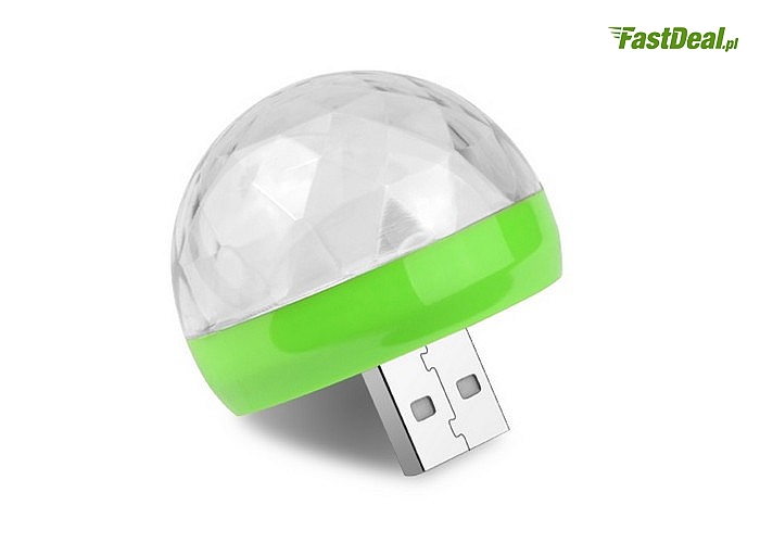 ŻARÓWKA LED DISCO NA USB/miniUSB! Niezwykłe efekty świetlne! Doskonała na imprezę! W zestawie adapter!