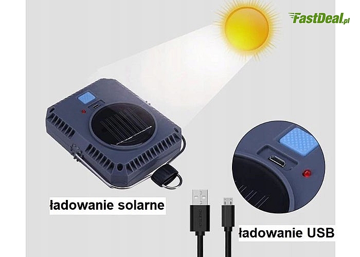 Bezprzewodowa lampa solarna. Niezastąpiona w plenerze, na biwaku, w domu czy w warsztacie