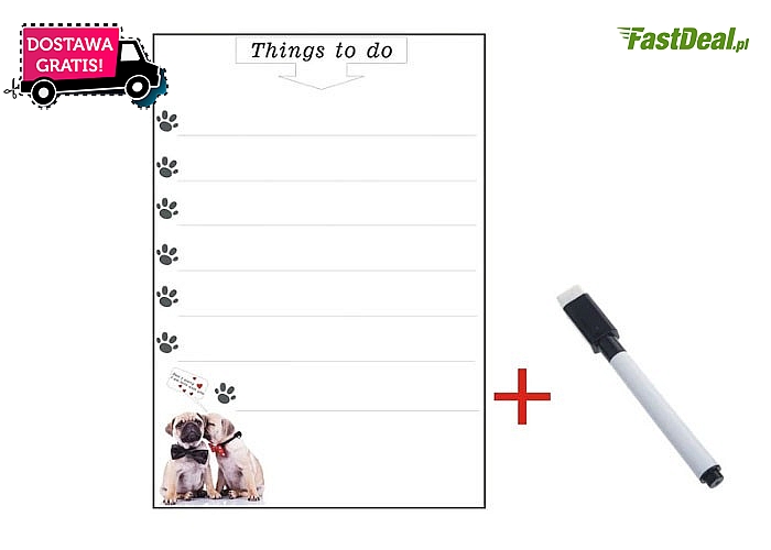 Magnetyczna lista rzeczy do zrobienia! Idealnie zaplanuj swój dzień, zakupy oraz ważne zadania do wykonania!
