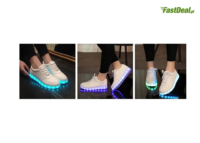 Zaskocz innych i zabłyśnij z nowymi butami LED ! Zatańcz w nich, idź na spacer lub po prostu oświetl sobie drogę