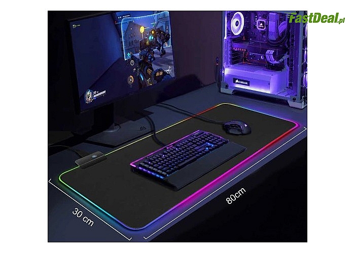 Nowoczesna podkładka gamingowa pod mysz idealny prezent dla osoby kochającej gry komputerowe i gadżety gamingowe