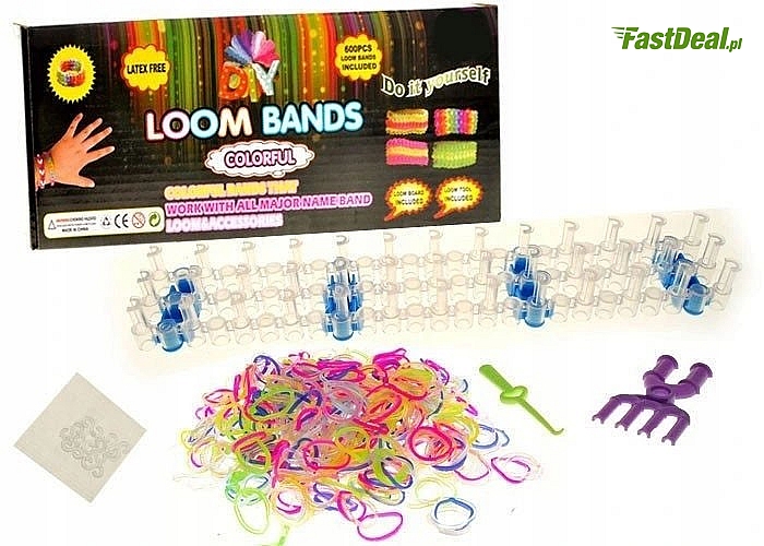 Gumki do bransoletek Loom Bands , duży zestaw 2500 szt lub 6000 szt