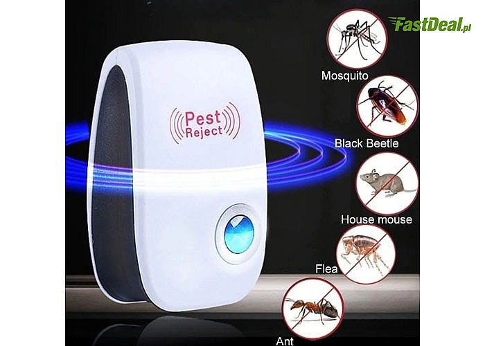 Ultradźwiękowy odstraszacz komarów, much i innych szkodników domowych!