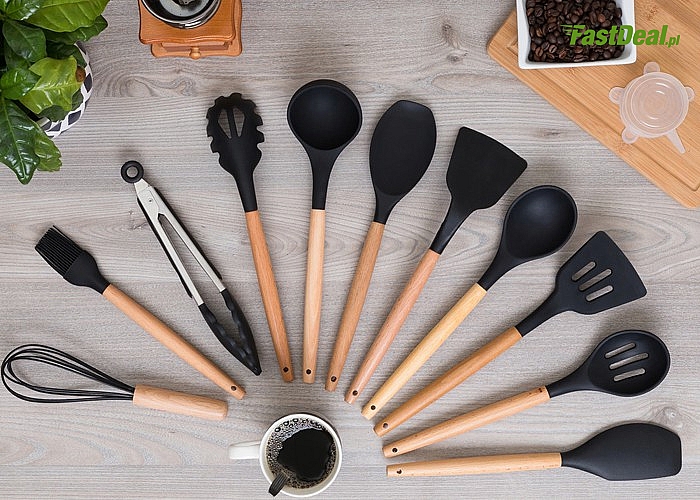 Silikonowy zestaw przyborów kuchennych! 12 elementów! Wszystko to, co potrzebujesz w kuchni!
