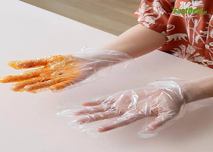 Rękawiczki jednorazowe chronią ręce przed zabrudzeniami i można stosować je do kontaktu z żywnością