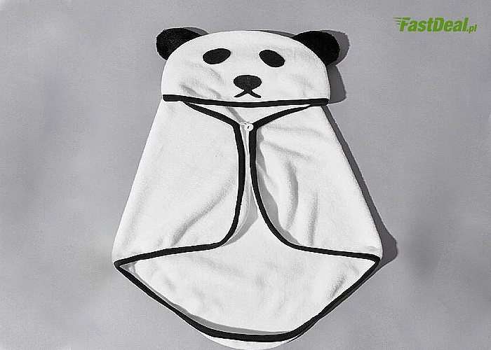 Uroczy ręcznik kąpielowy w formie pandy dla Twojego pupila