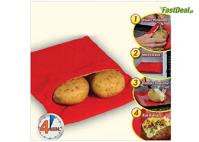 Super praktyczny rękaw do pieczenia ziemniaków w mikrofalówce w zaledwie 4 minuty