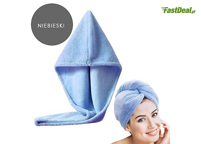 Ręcznik na głowę z mikrofibry! Turban do włosów w czterech kolorach do wyboru.