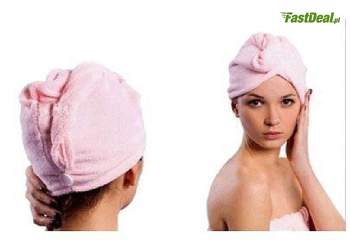Ręcznik na głowę z mikrofibry! Turban do włosów w czterech kolorach do wyboru.