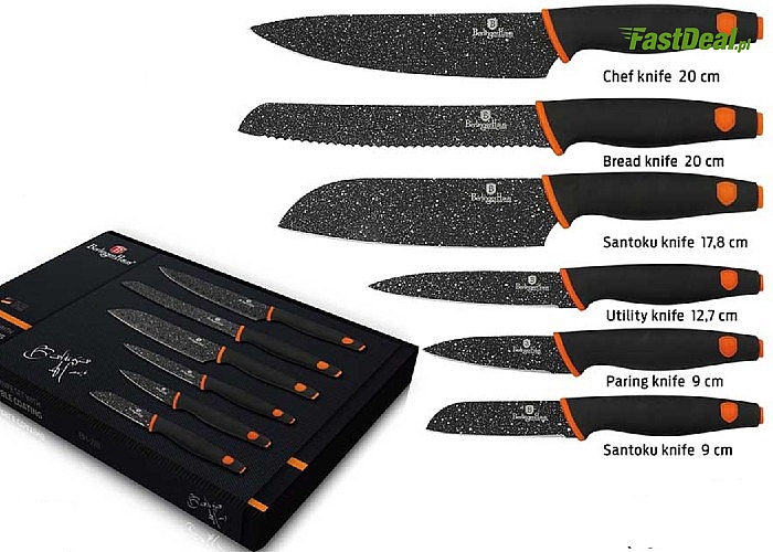 Idealne do krojenia, siekania i porcjowania- 7 elementowy zestaw noży