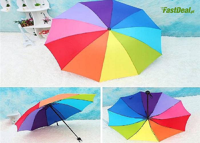 Stylowy duży parasol skutecznie ochroni Cię przed deszczem