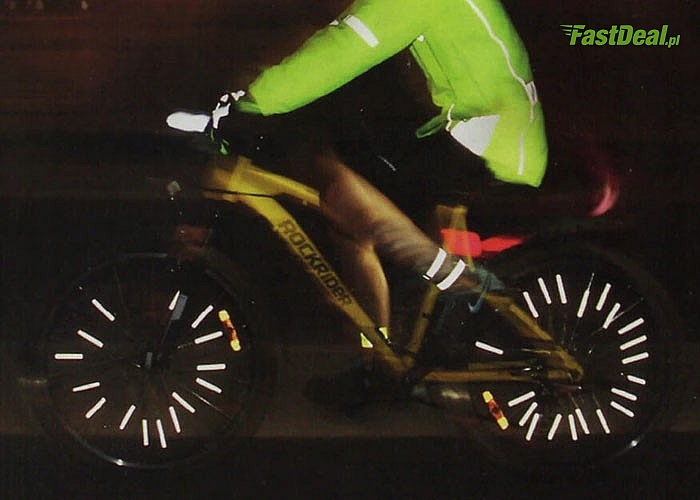 Rurki odblaskowe montowane na szprychy roweru - ZWIĘKSZ SWOJĄ WIDOCZNOŚĆ na drodze