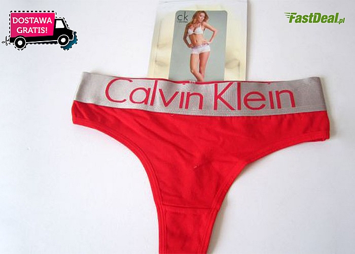 Stringi damskie Calvin Klein! 10 par! Mix kolorów! Wygodne i seksowne! Podkreślają sylwetkę!