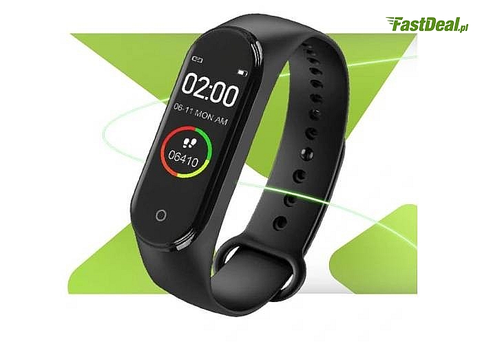 SmartBand M4 to zegarek sportowy fitness z krokomierzem i innymi funkcjami pomiarów parametrów funkcji życia człowieka