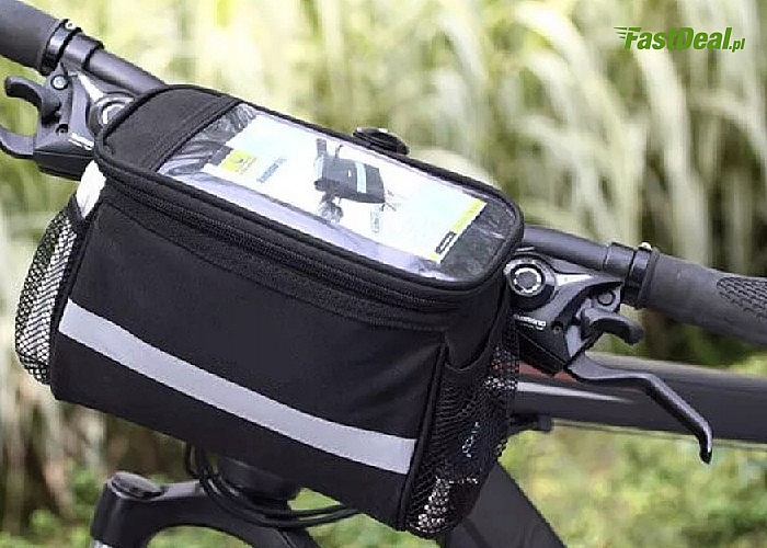 Uniwersalna torba rowerowa! Z przezroczystą kieszenią na telefon bądź mapę!