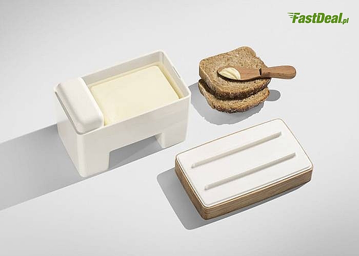 Maselniczka wodna pozwala utrzymać świeże masło w temperaturze pokojowej, wciąż miękkie i łatwe do rozsmarowania