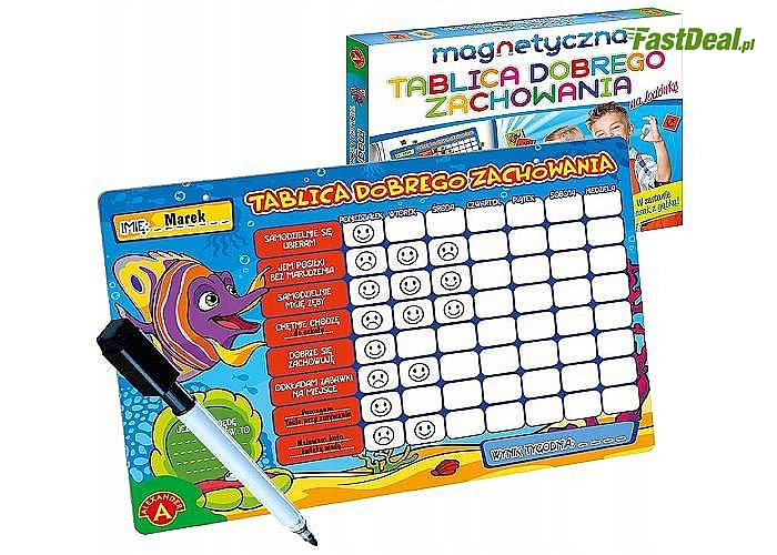 Tablica magnetyczna do monitorowania i zapisywania dobrego zachowania dziecka