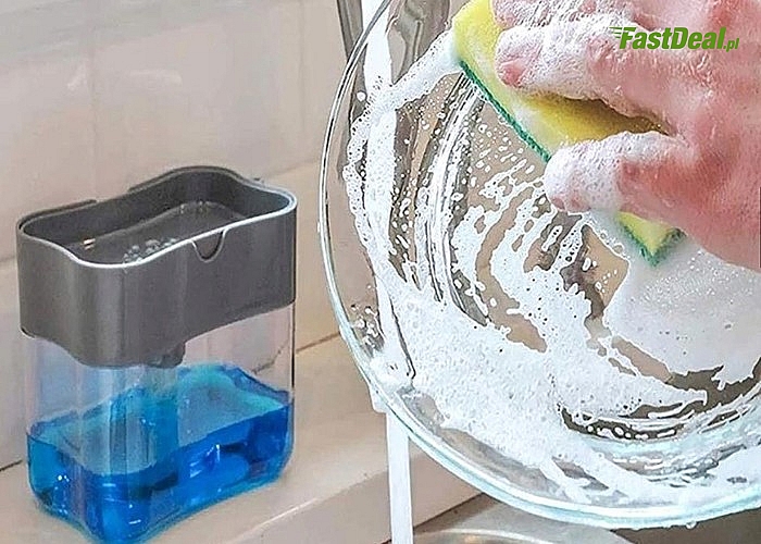 Pompka dozująca płyn i gąbka sprawią, że mycie naczyń stanie się szybsze i łatwiejsze
