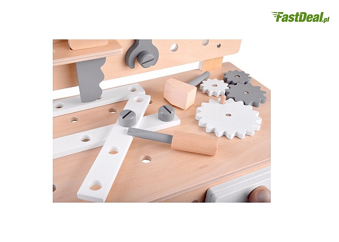 Warsztat drewniany to kreatywna zabawka dla małych majsterkowiczów