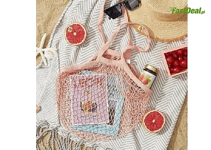 Idealna na zakupy czy na plażę- siatkowa torba w 4 kolorach!