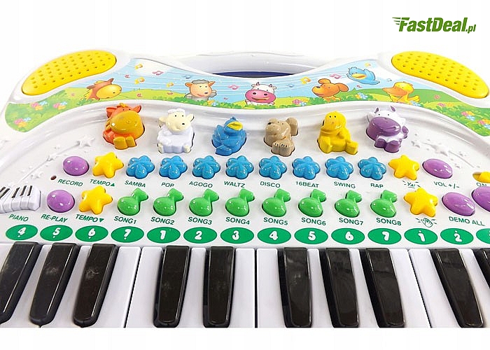 Organki – pianinko dla dzieci! Dźwięki zwierząt! Posiadają opcję nagrywania!