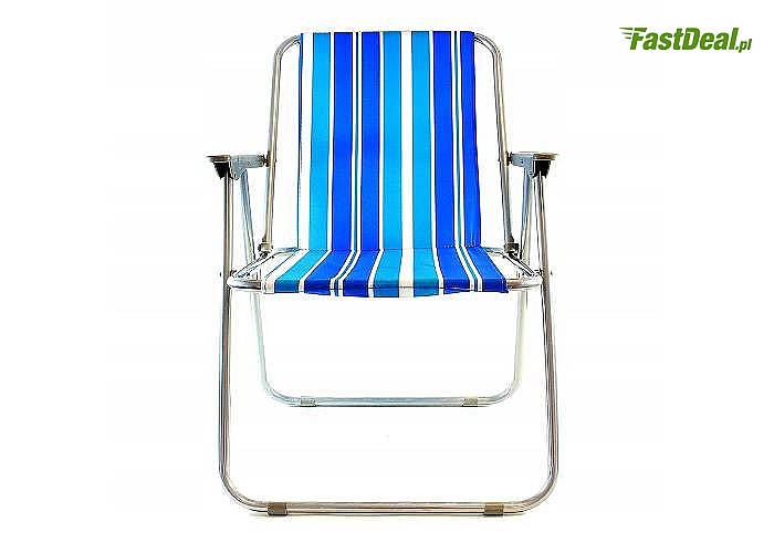 Duże, wygodne i lekkie, składane krzesło idealne na balkon, plaże czy do ogrodu