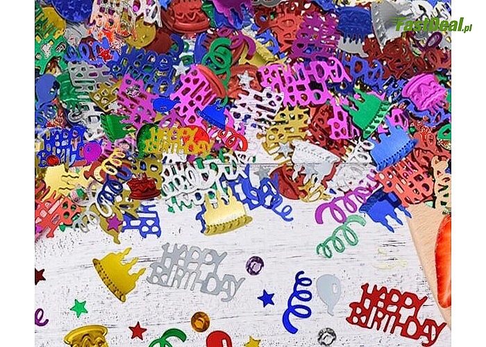Nieodłączny element urodzinowej imprezy! Kolorowe konfetti