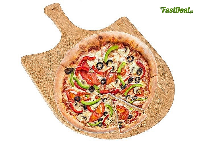 Deska bambusowa pozwala na serwowanie pizzy dla całej rodziny lub podczas przyjęcia