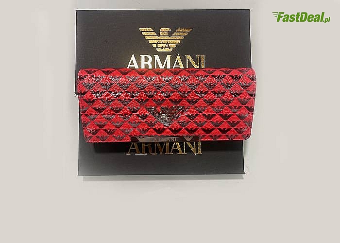 Ekskluzywny i poręczny portfel damski Armani . 3 kolory do wyboru