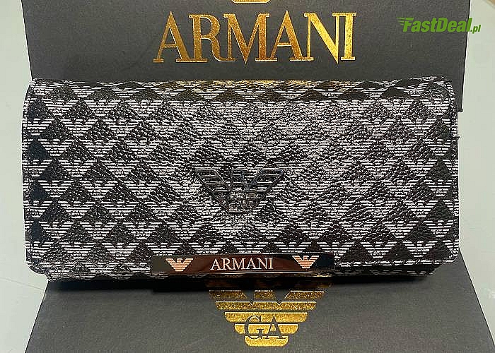 Ekskluzywny i poręczny portfel damski Armani . 3 kolory do wyboru