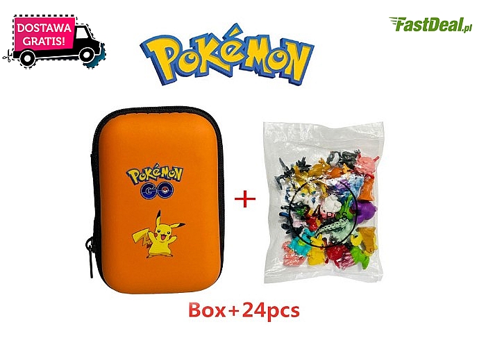 Dla fanów pokemonów! Zestaw 24 figurek w etui.