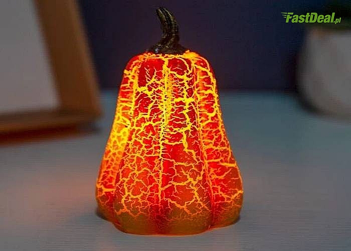 Piękna dekoracja na Halloween w postaci lampki LED w kształcie dyni