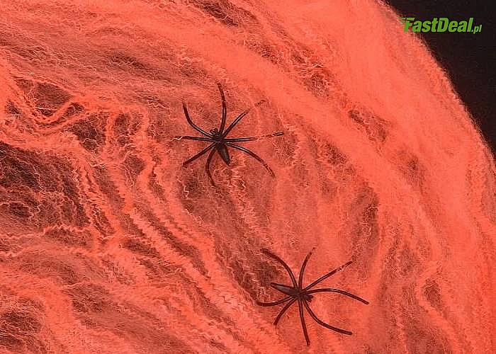 Pajęczyna z pająkami mroczna dekoracja na Halloween