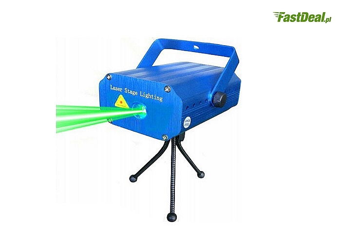Mini projektor laserowy z czujnikiem dźwięków