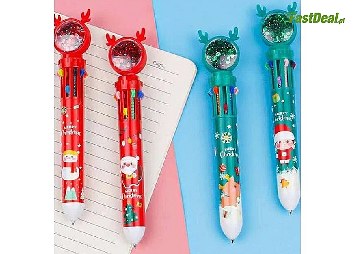 Pisz list do Mikołaja w iście świątecznej oprawie! Długopis kolorowy o zabawnym kształcie!