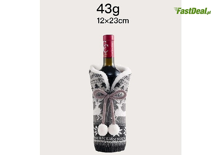 Ciepły sweterek na butelkę wina sprawi, że każdy świąteczny stół będzie wyjątkowy