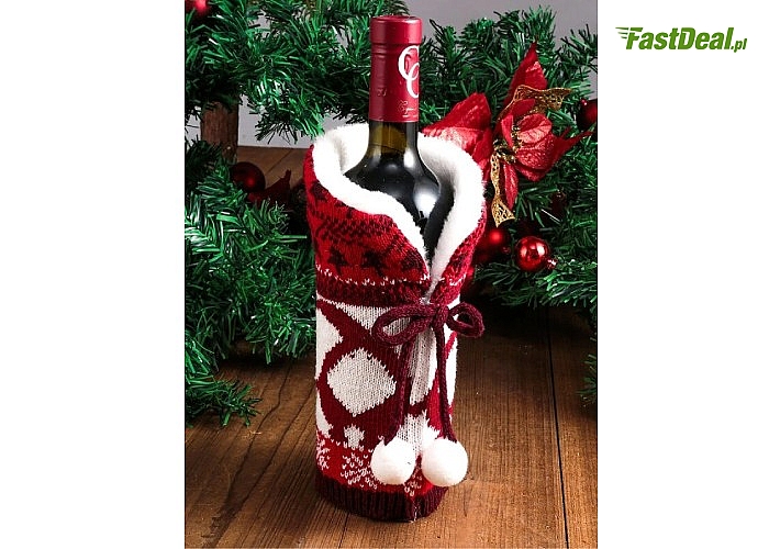 Ciepły sweterek na butelkę wina sprawi, że każdy świąteczny stół będzie wyjątkowy