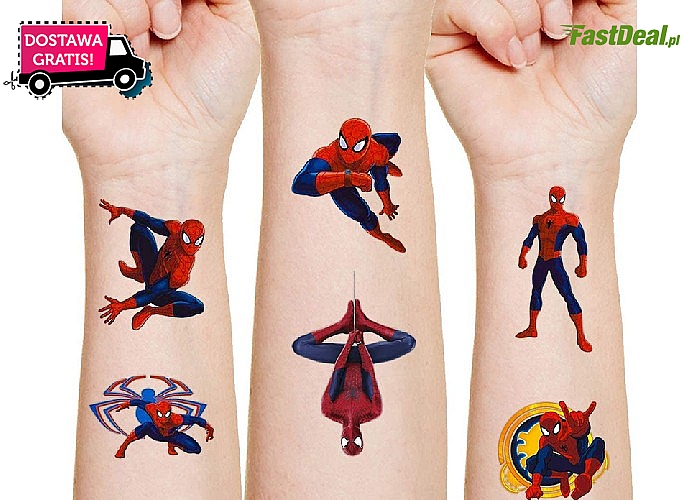 Zmywalne tatuaże dziecięce ze Spidermanem! Szybka aplikacja i wiele radości!