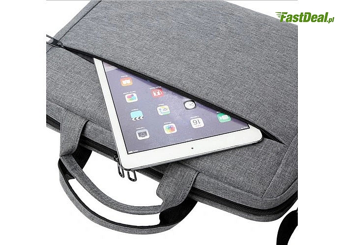 Zgrabne i pojemna torba na laptopa w rozmiarze do 15.6” wykonane z wytrzymałego materiału