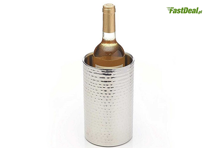 Cooler pozwala utrzymać temperaturę alkoholu przez dłuższy czas i elegancko prezentuje się na stole podczas przyjęcia
