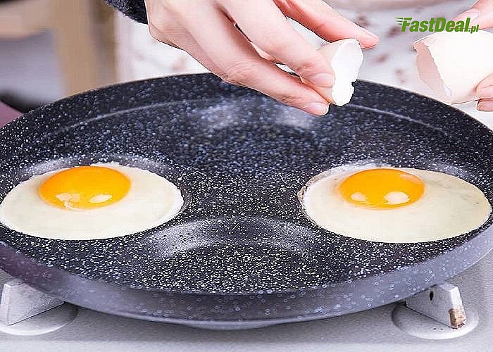 Patelnia granitowa do smażenia jajek lub placków to niezastąpiona rzecz w każdej kuchni